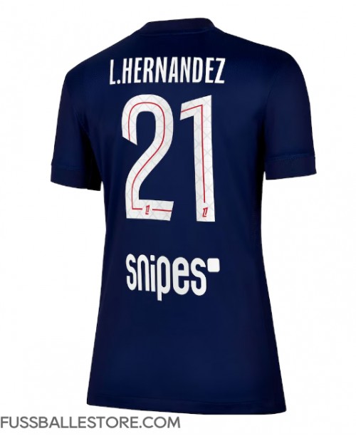 Günstige Paris Saint-Germain Lucas Hernandez #21 Heimtrikot Damen 2025-26 Kurzarm Günstige Paris Saint-Germain Lucas Hernandez #21 Heimtrikot Damen 2025-26 Kurzarm